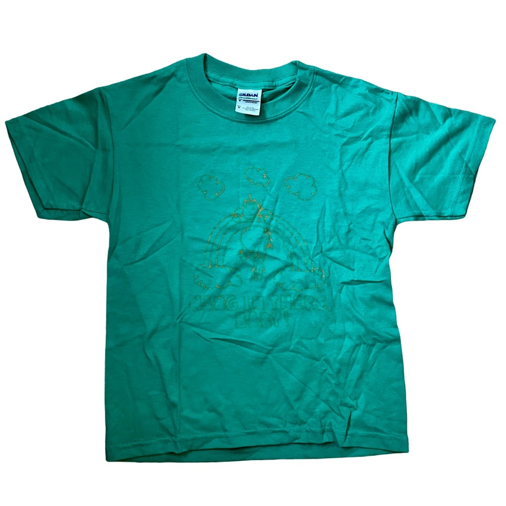 Unicorn “Hang In There Baby!” Green Tee - Youth M